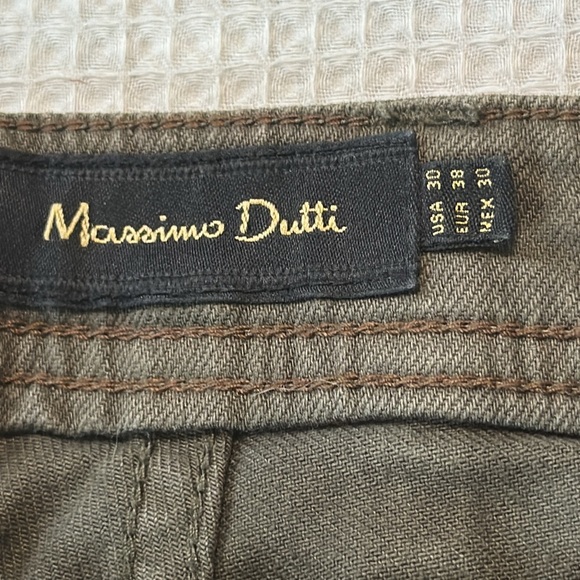 Massimo Dutti olive green mens zip fly jeans 30 29 - Picture 3 of 12